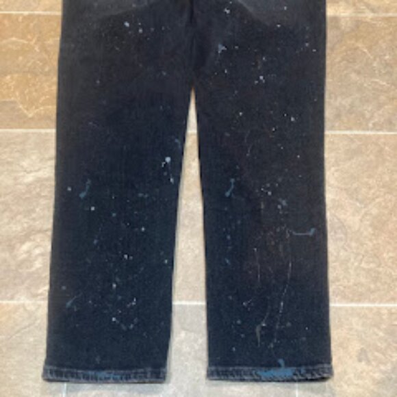HUDSON | Zack Skinny Stretch Jeans Black Paint Splatter Distressed Denim Sz 42 - Picture 7 of 14